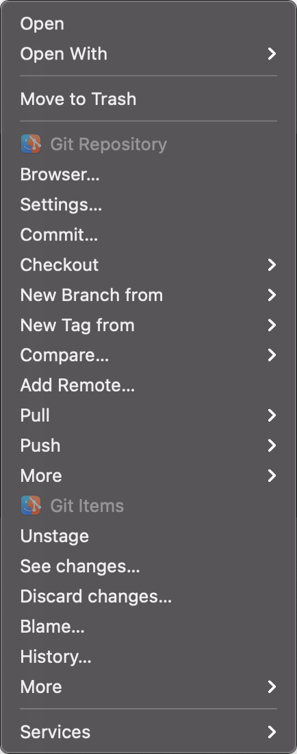 GitFinder - git client with Finder integration