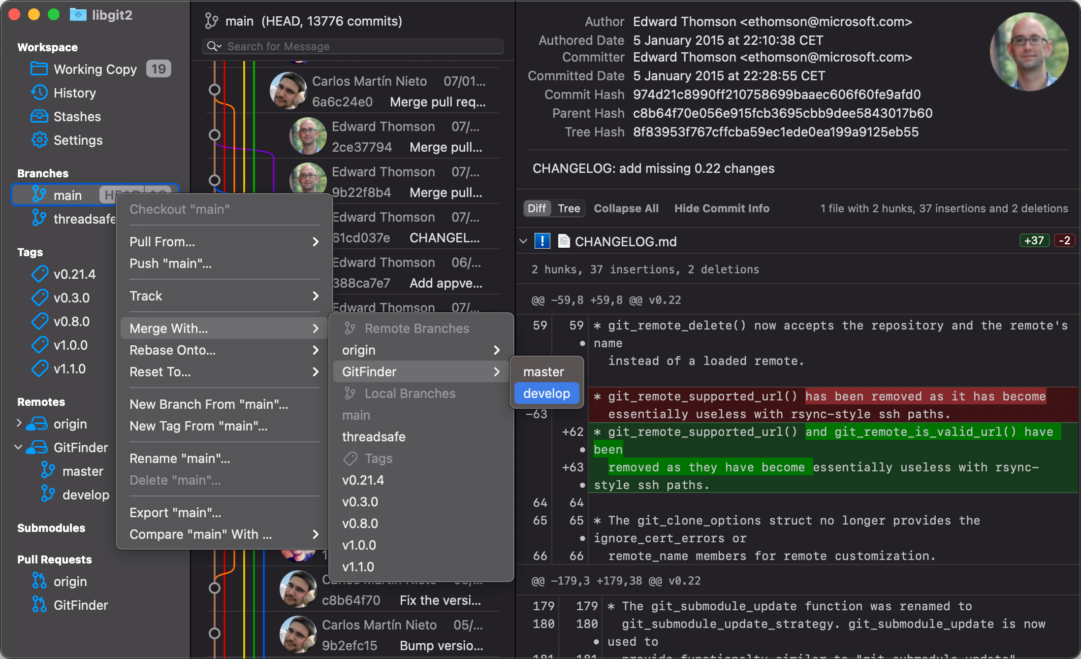 GitFinder - git client with Finder integration