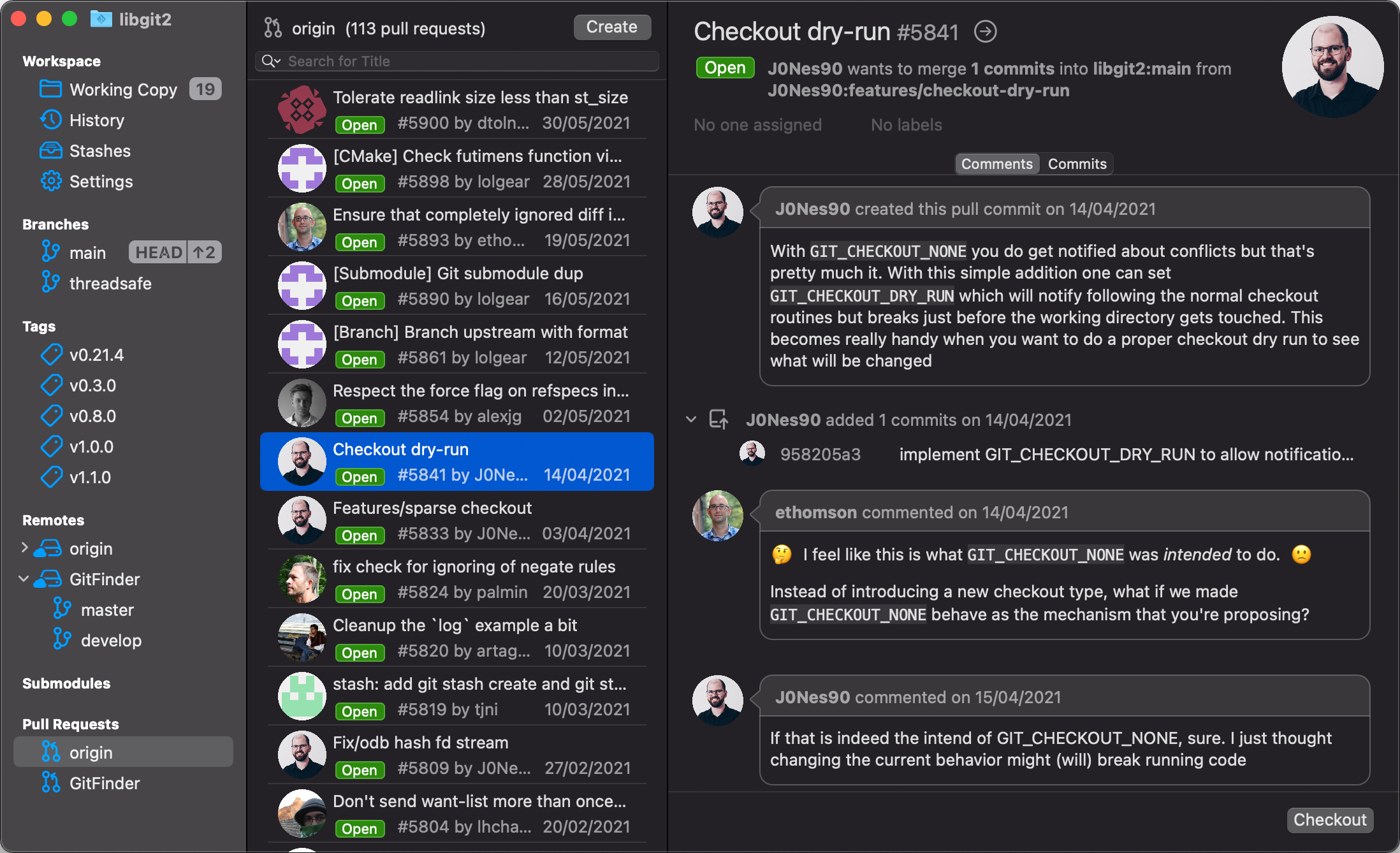 GitFinder - git client with Finder integration